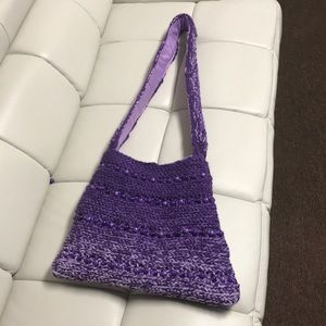 Sparkle purple beaded bag
